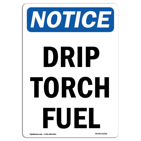 SignMission Drip Torch Fuel Sign Wayfair